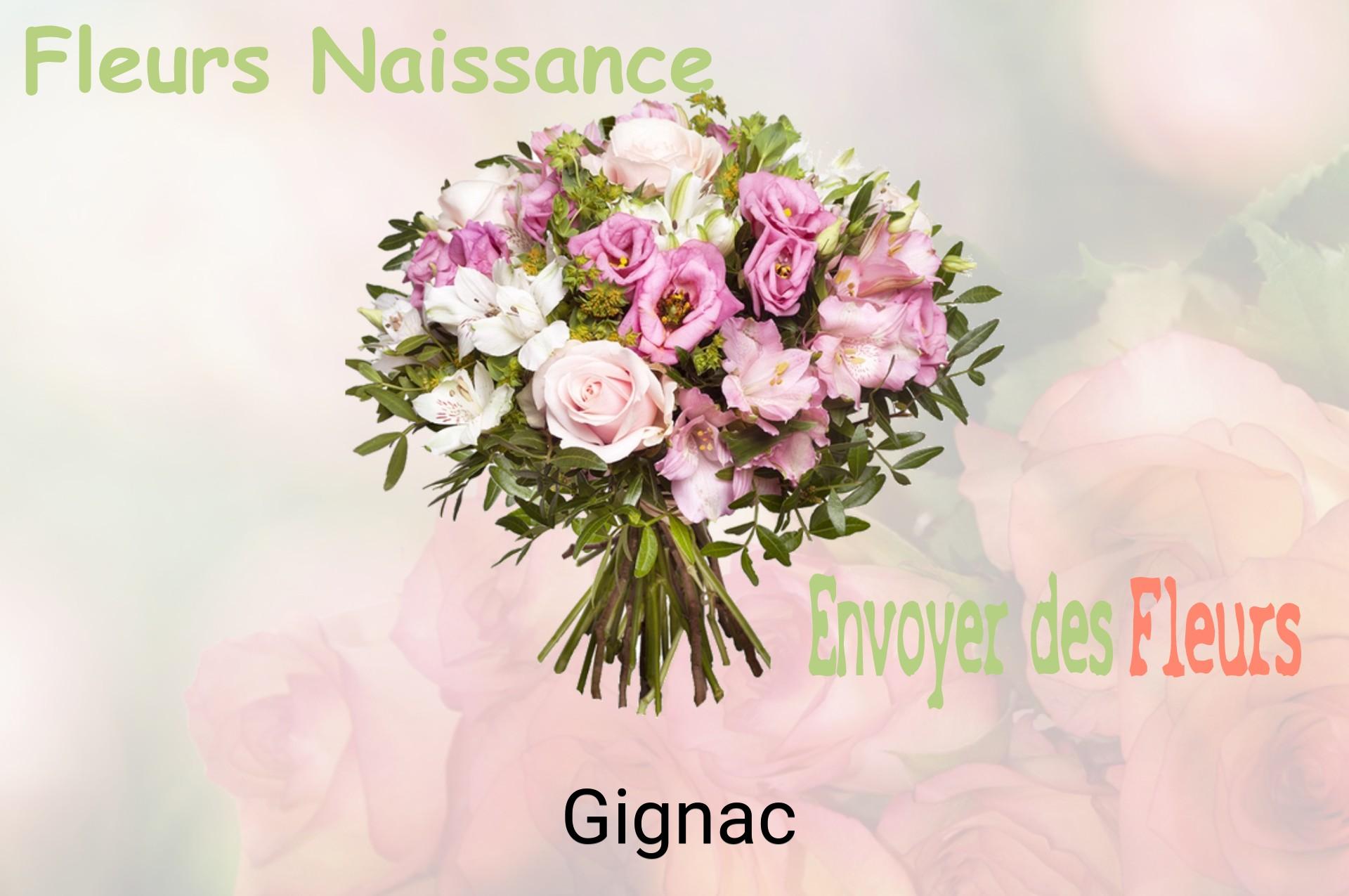 Bouquet de fleurs de naissance livré à Gignac