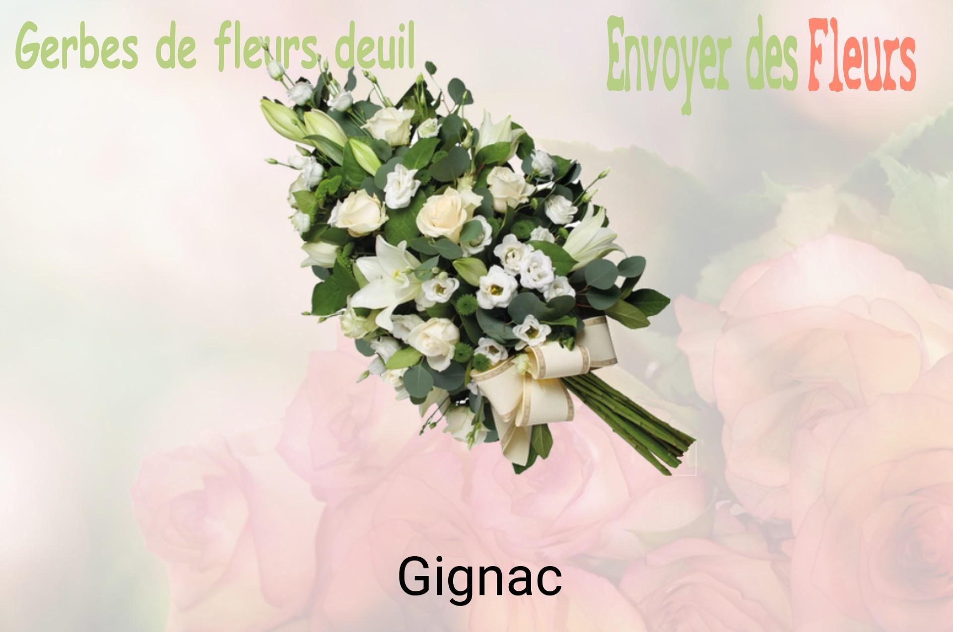 Gerbe de fleurs de deuil livrée à Gignac